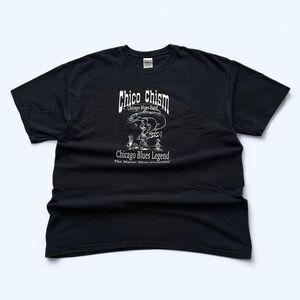 Vintage Black Graphic T-Shirt - Chicago Blues Legend XXL